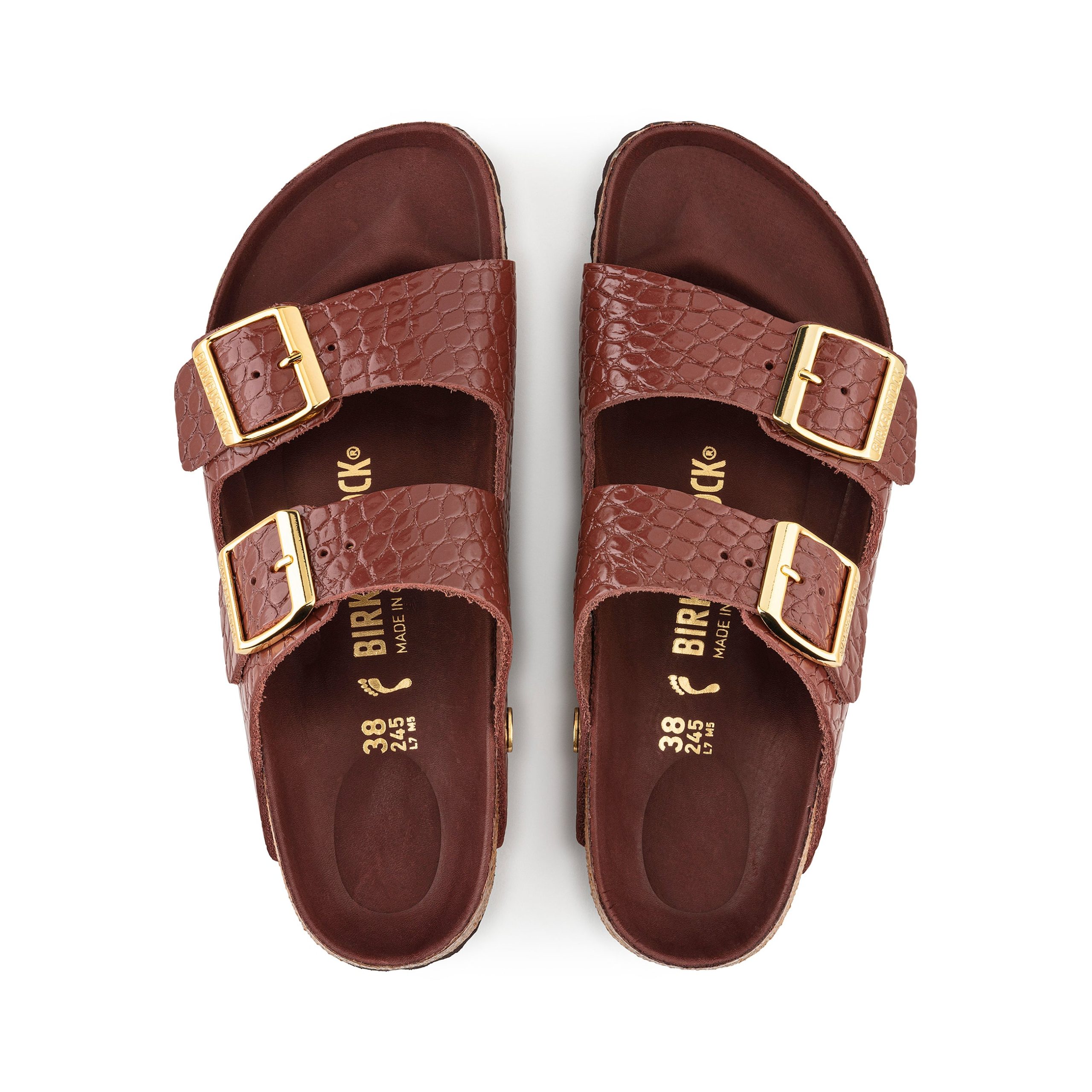 Arizona Semi Exquisite Hot Chocolate Embossed Natural Leather - Image 3