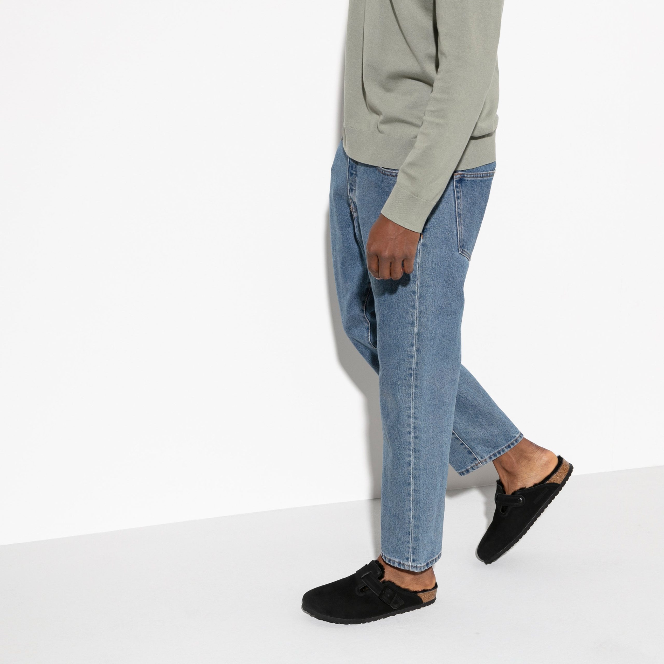 Boston Shearling Black Suede Leather/Shearling - Image 6