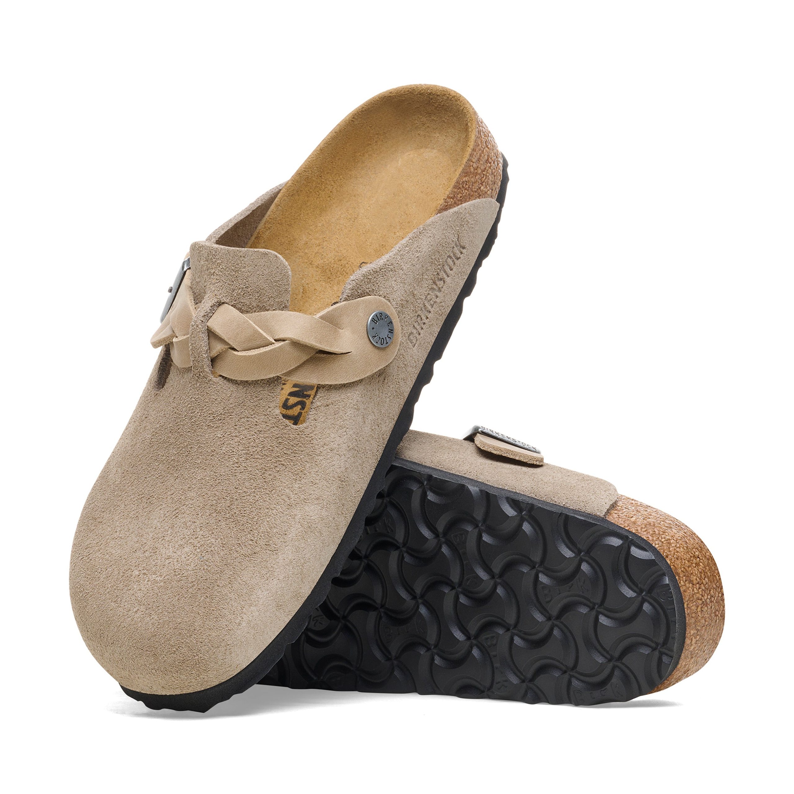 Boston Braided Taupe Suede Leather - Image 4