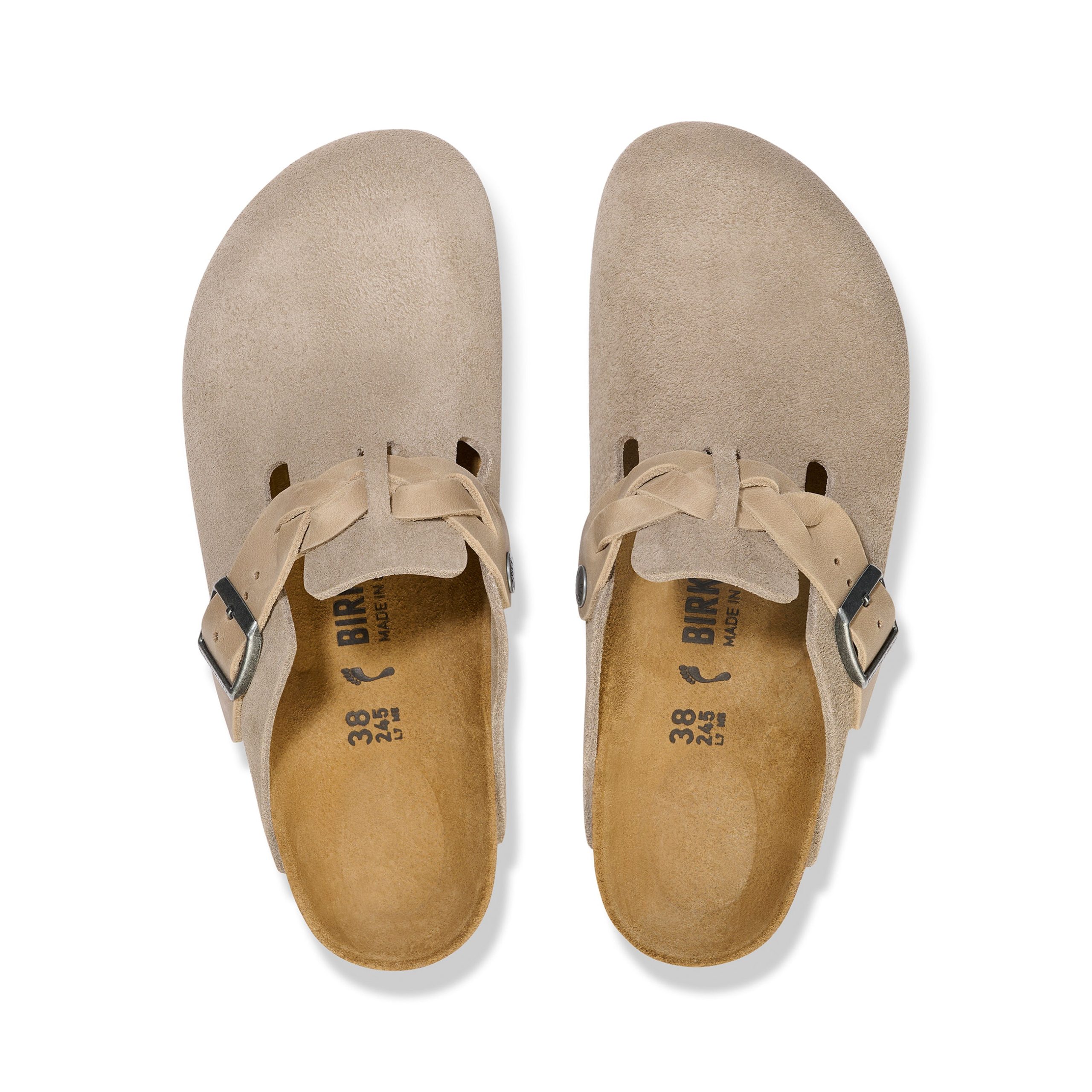 Boston Braided Taupe Suede Leather - Image 3