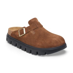 Boston Chunky Dark Tea Suede Leather