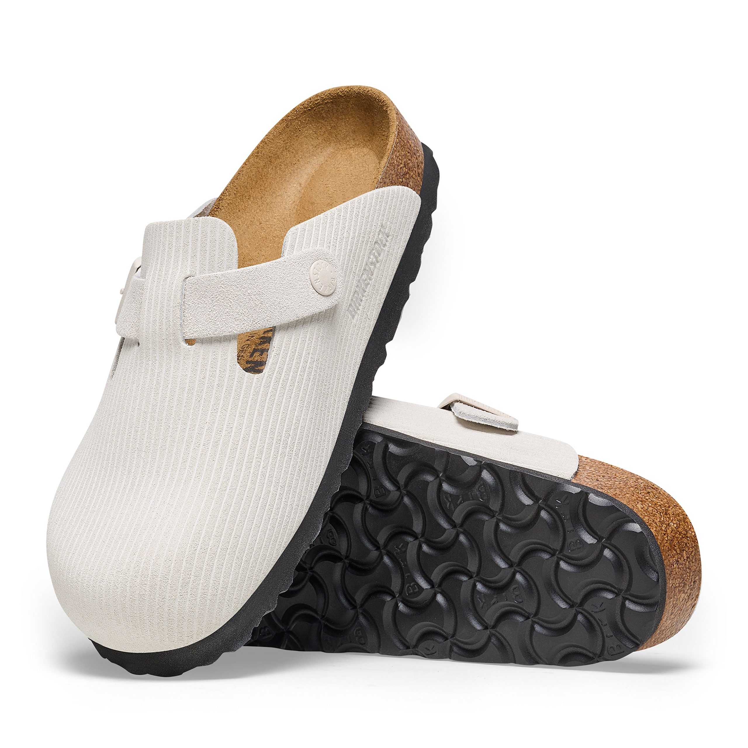 Boston Corduroy Antique White Embossed Suede Leather - Image 4