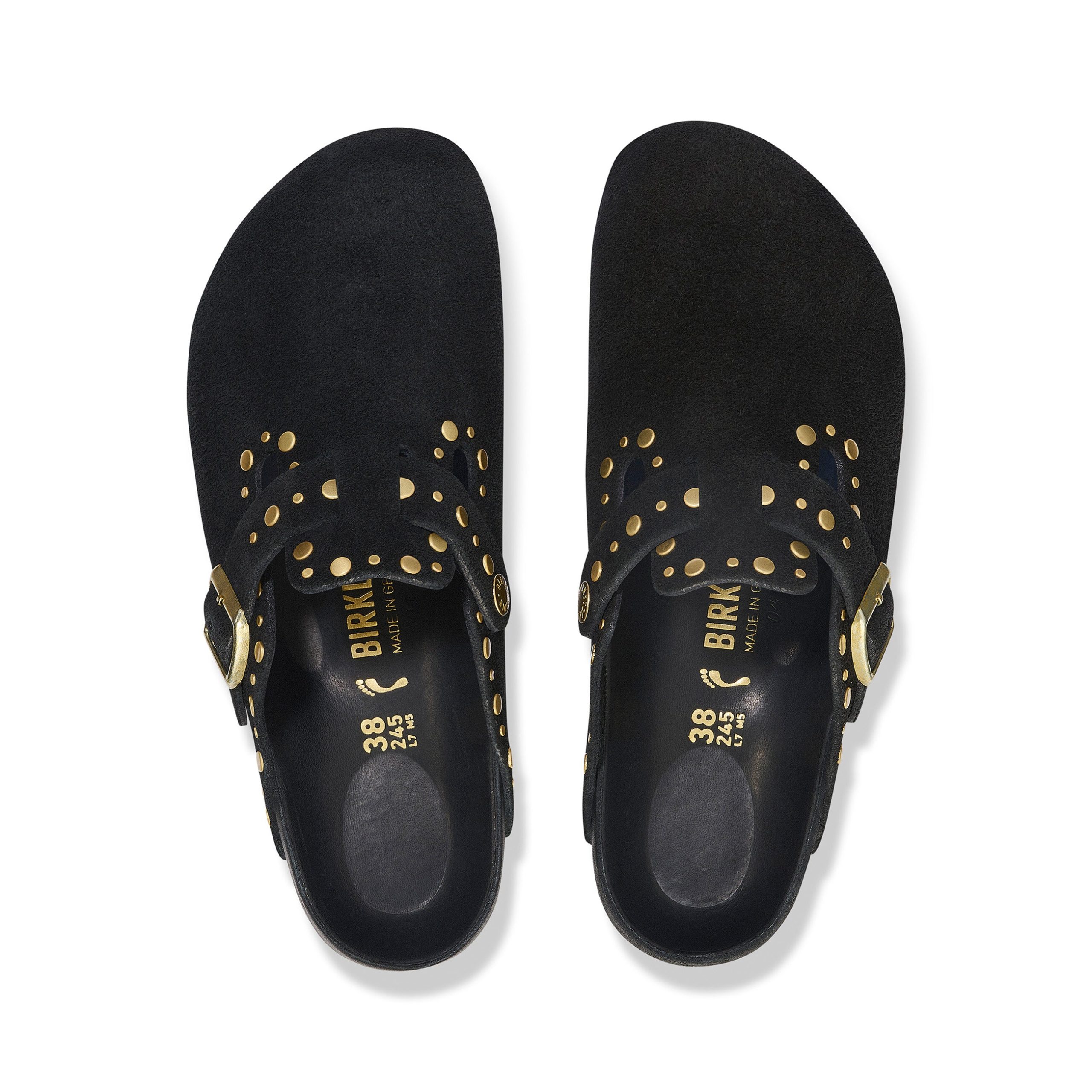 Boston Exquisite Rivets Black Suede Leather - Image 3