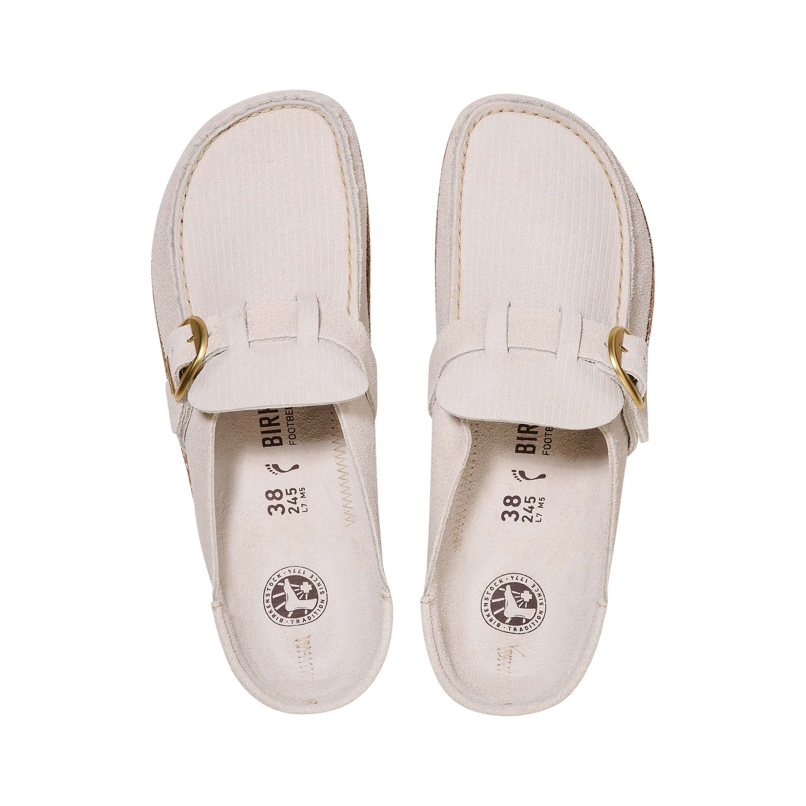 Buckley Corduroy Antique White Embossed Suede Leather - Image 3