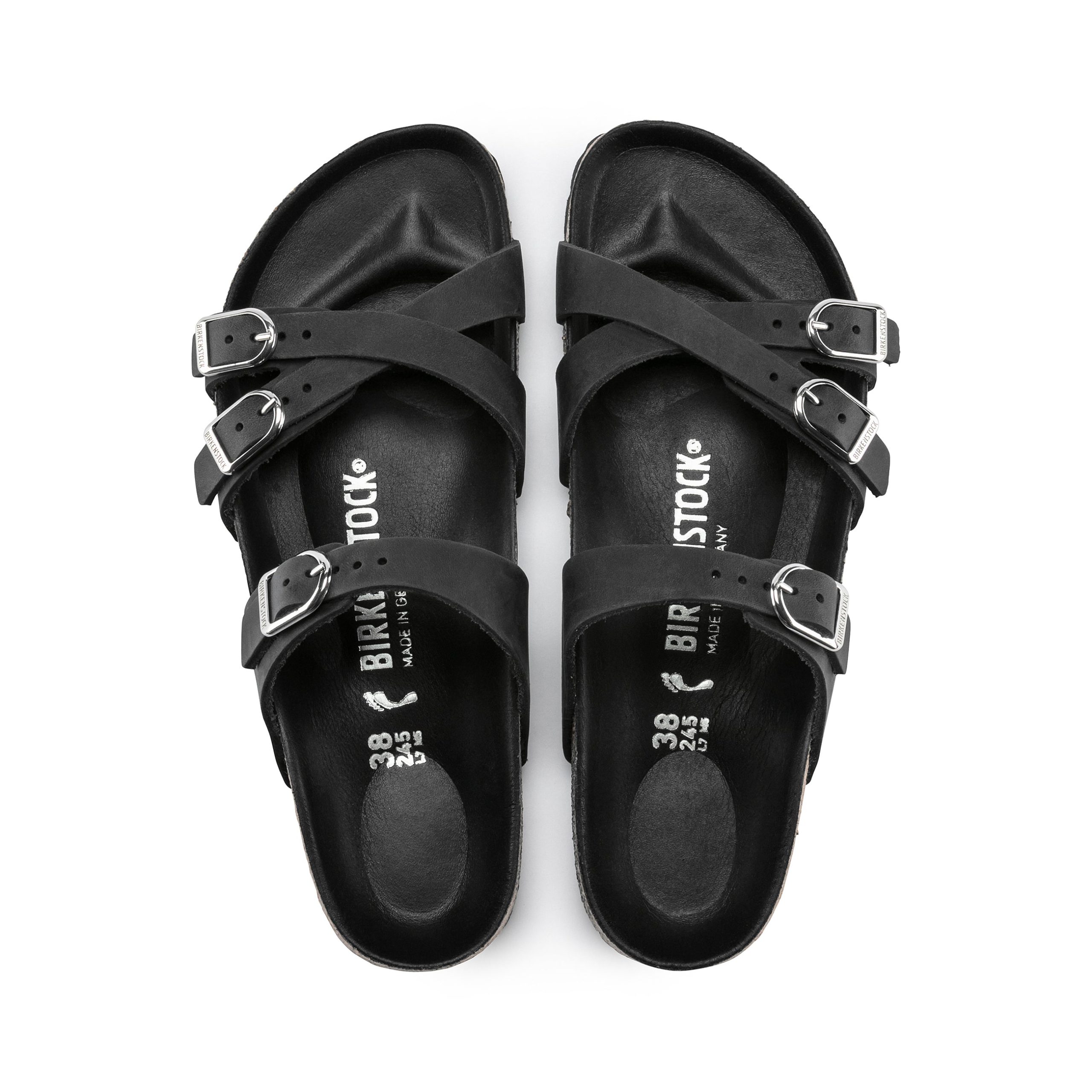 Franca Big Buckle Black Oiled Leather - Image 3