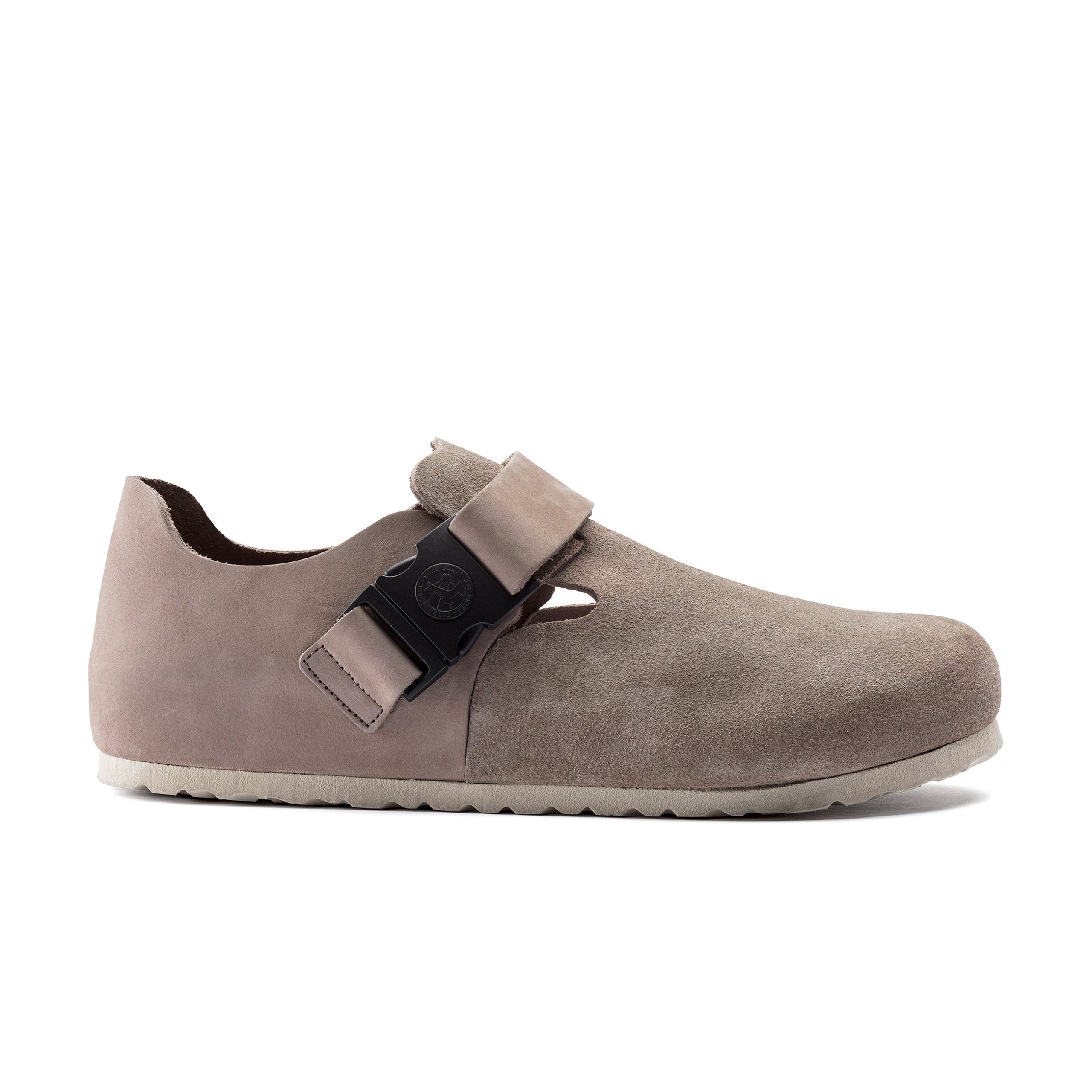 London QR Buckle Taupe Suede Leather - Image 2