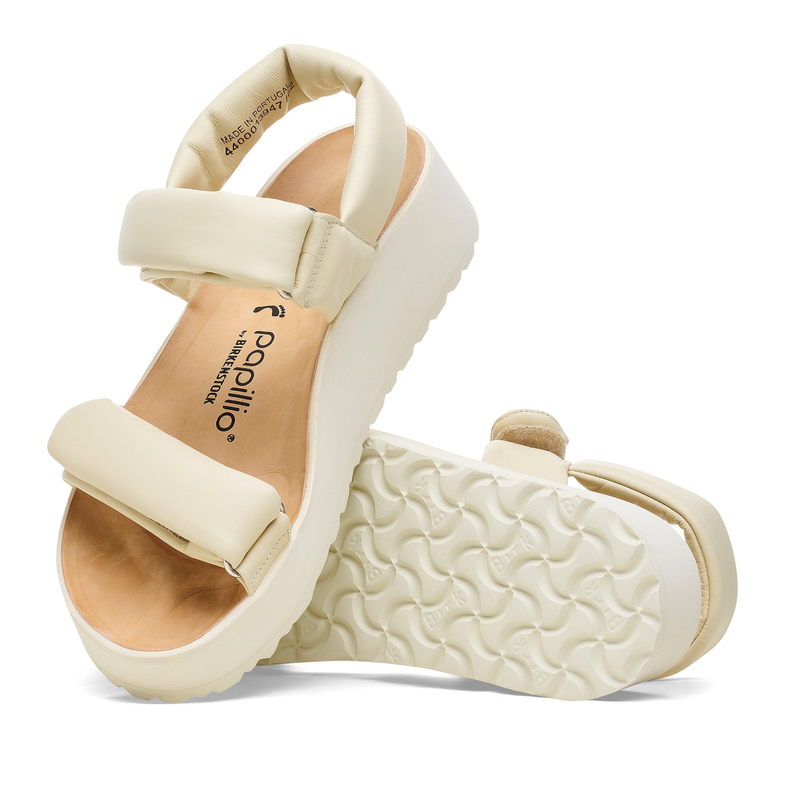 Theda Exquisite Platform Wedge Ecru Smooth Leather - Image 4